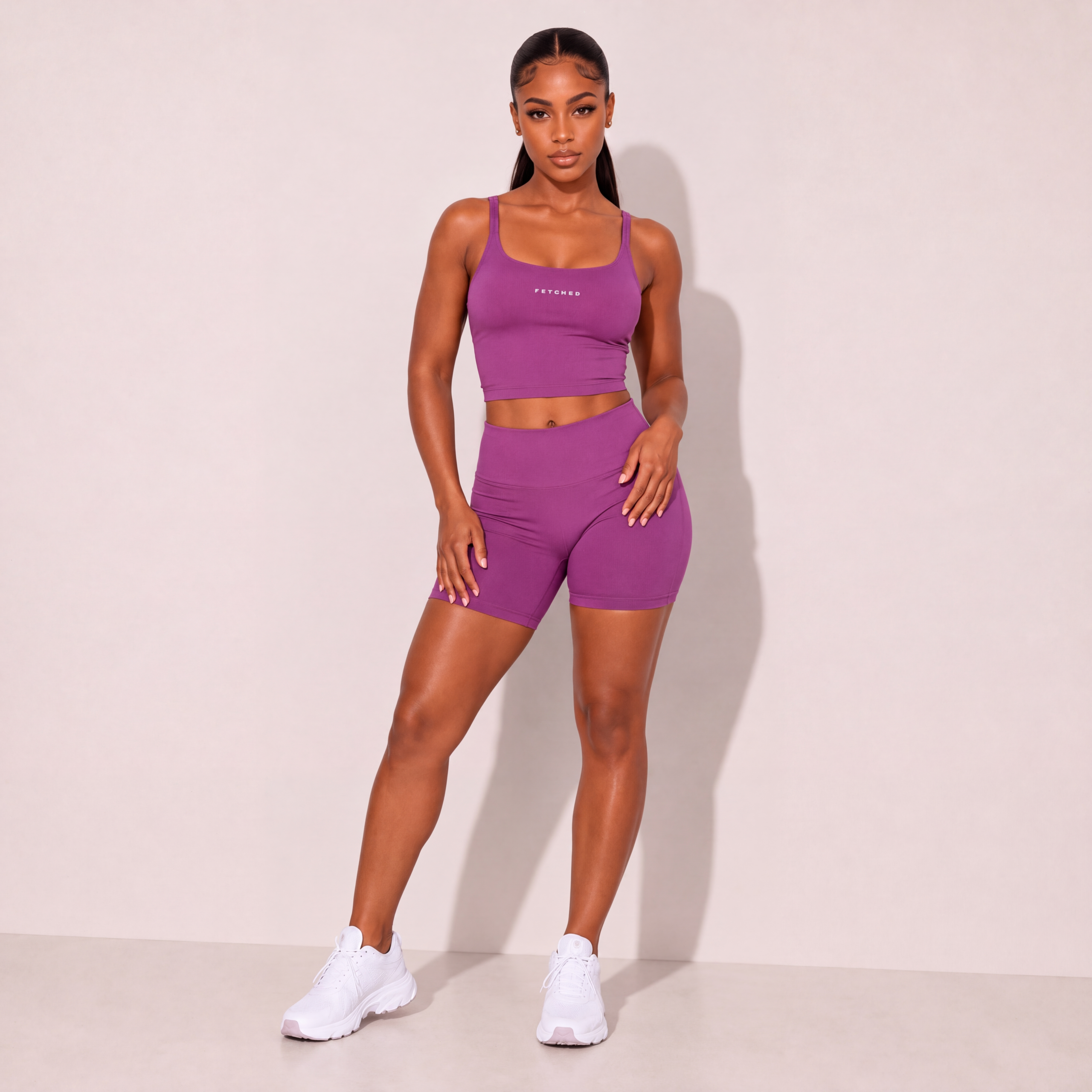 Essential Sculpt Strappy Bra & Biker Shorts Set